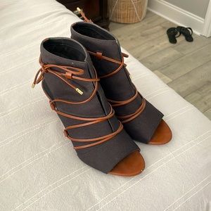 Franco Sarto peep toe high heeled booties Size 8.5